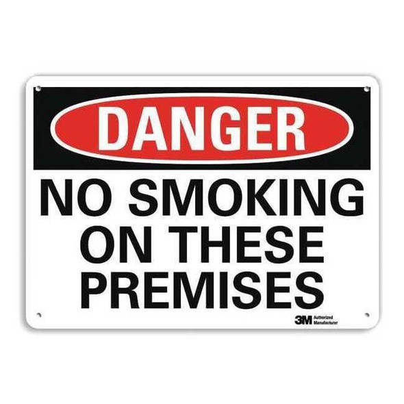 Danger Sign, 7" H, 10" W, Plastic, Vertical Rectangle, English, U3-1846-NP_10X7