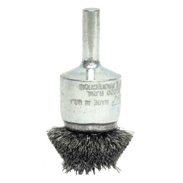 Weiler Flared Crimped Wire End Wire Brush, Steel 90851