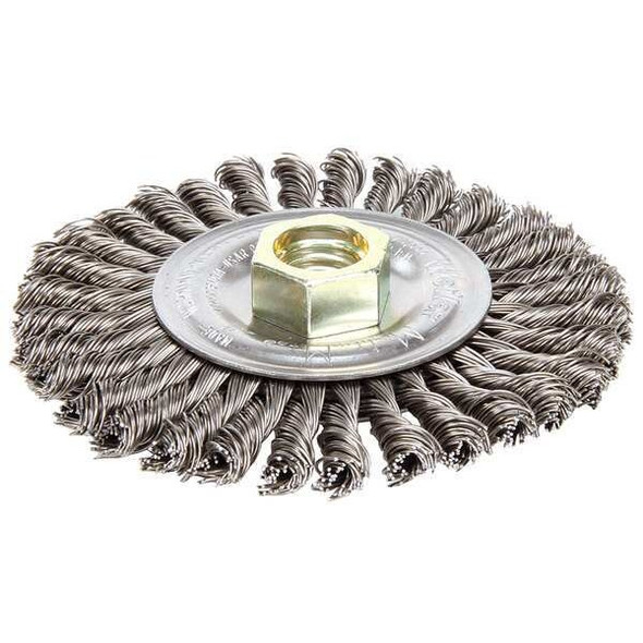 Weiler Twist Wire Wheel Wire Brush, Threaded Arbor 94263
