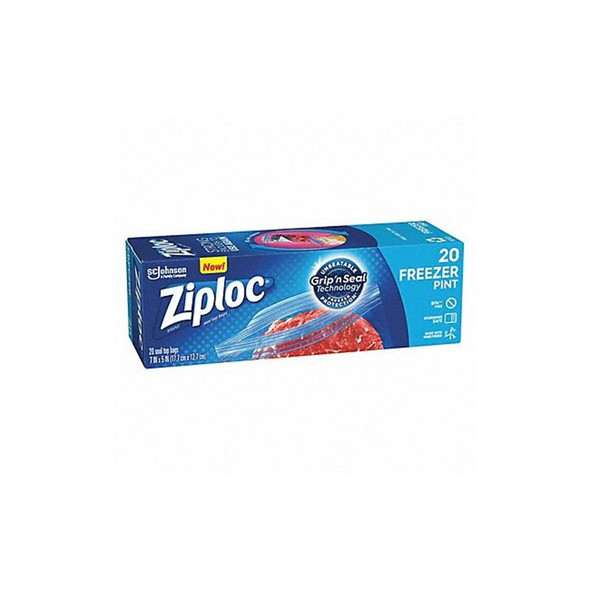 Ziploc Reclosable Bag, 7 in L, 5 in W, PK20 314443 Ziploc Reclosable Bag, 7 in L, 5 in W, PK20 314443