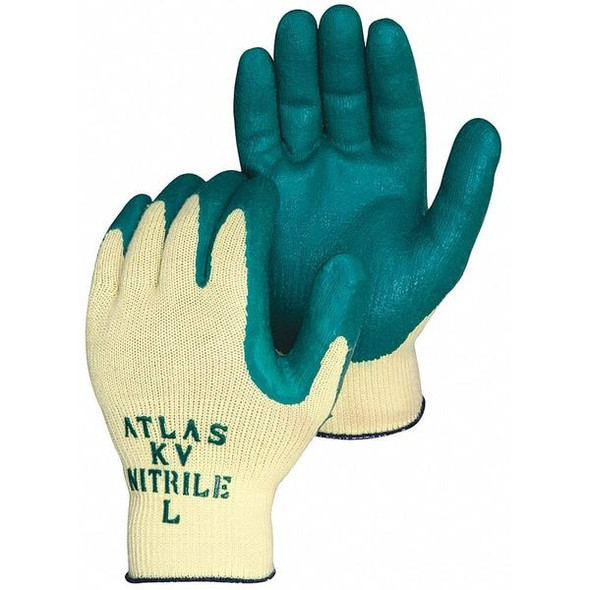 Showa Coated Gloves,Green/Yellow,M,PR KV350M-08 Showa Coated Gloves,Green/Yellow,M,PR KV350M-08