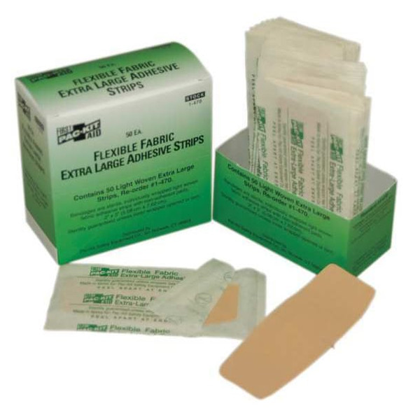 First Aid Only Bandage, Beige, Fabric, Box, PK50 1-470