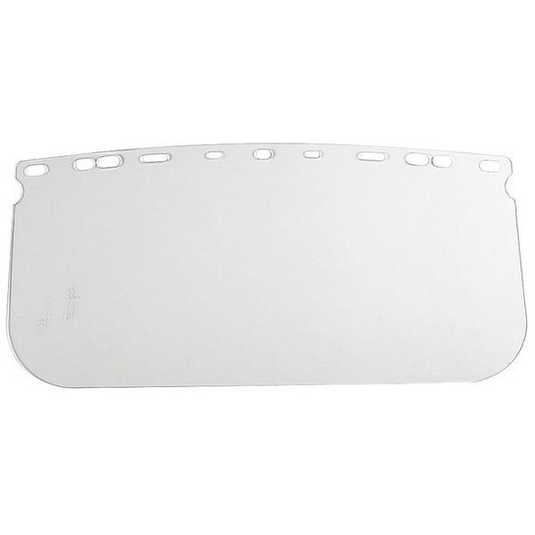 Clear Faceshield Visor, Clear Visor, 8" Height, Uncoated Lens, Clear