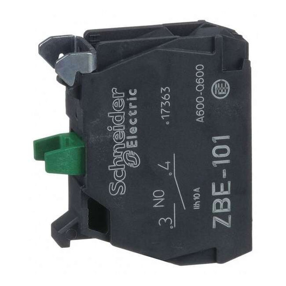 Contact Block, Momentary, 1NO, 22 mm, 10A at 600V AV, Screw-clamp Terminal