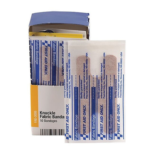 First Aid Only First Aid Kit Refill,Fabric Knuckle Bandages, 10 Per Box FAE-3008