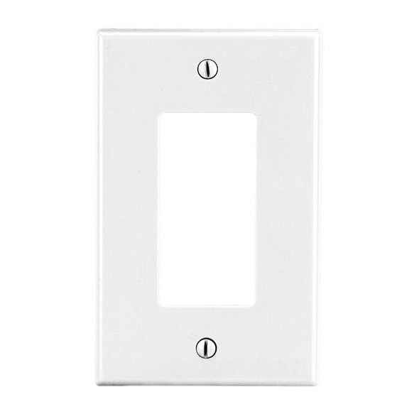 Rocker Wall Plate, Number of Gangs: 1 Plastic, Satin Finish, White
