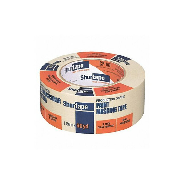 Shurtape Painter's Tape, Natural, 48 mm W, 55 m L, 5.6 mil Thick, CP 066 212293