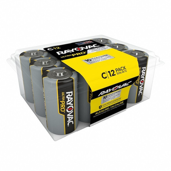 Rayovac UltraPro Alkaline Battery, C 1.5V DC 12 PK ALC12PP