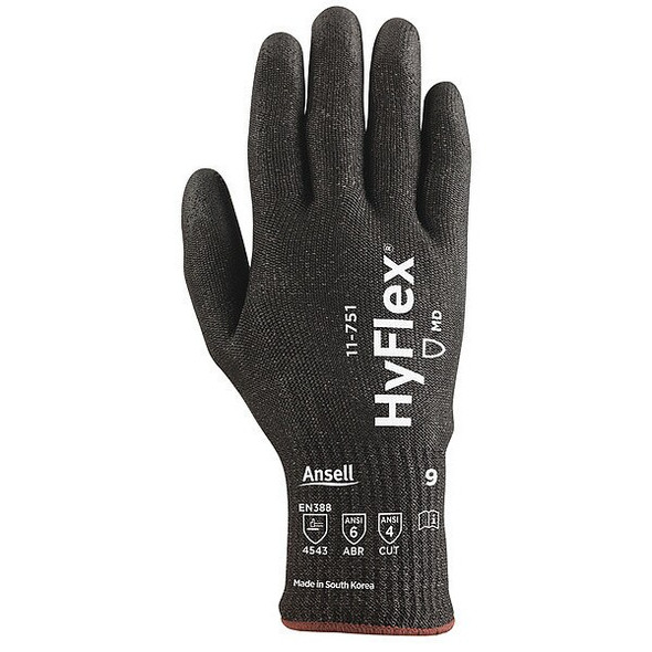 Ansell Cut Resistant Gloves,Size 8,Black,PR 11-751 Ansell Cut Resistant Gloves,Size 8,Black,PR 11-751