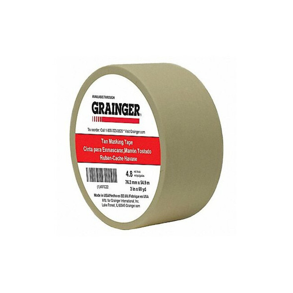 Manufacturer Varies Masking Tape,3" W,60 yd L,Tan TC106-3" X 60YD Manufacturer Varies Masking Tape,3" W,60 yd L,Tan TC106-3" X 60YD