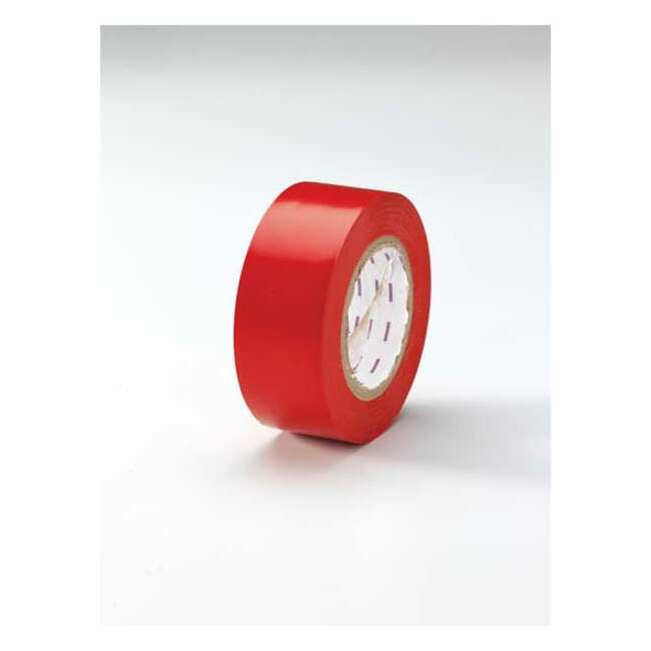 Safety Warning Tape Vinyl Red, 2" W x 180 ft. L, 5 mil Thick