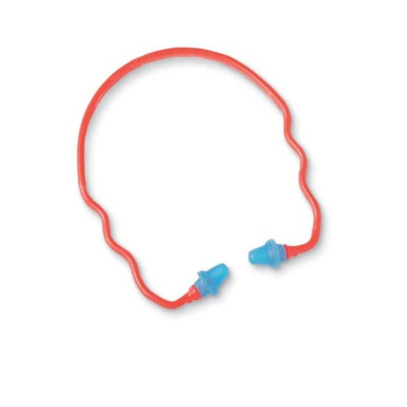 Contra-Band Reusable Vinyl Ear Plugs, Bell Shape, 22 dB, Dark Blue