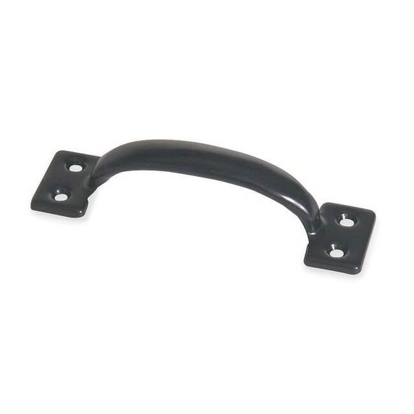 Door Pull, 6 1/2 In, Powder Coated, Unthr. Through Holes