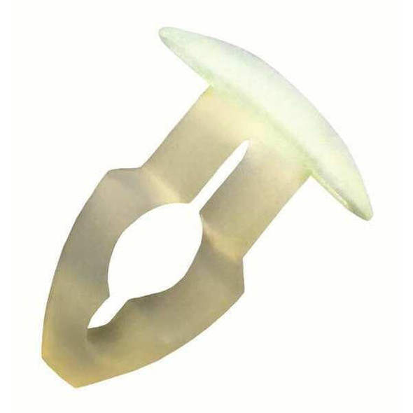 Push-In Rivet, Dome Head, 0.319 in Dia., 5/8 in L, Nylon Body, 25 PK