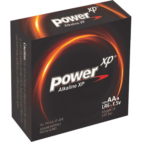 Power Xp Power XP Alkaline Battery, AA 1.5V DC 4 PK PH-AA-XP