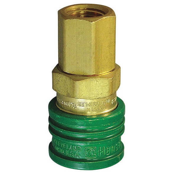 Hansen Coupler Body,(F)NPT,1/4,Brass GR602