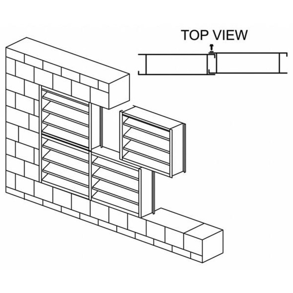 Dayton Louver,Wall Opening 36 x 24 In,Aluminum 4FZF7