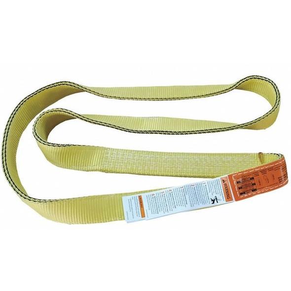 Dayton Web Sling, Type 5, 6 ft L, 2 in W, Nylon, Yellow 55ET50