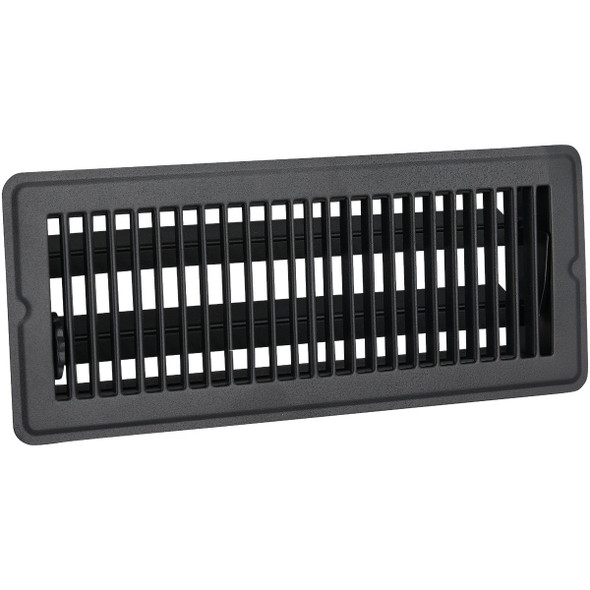 Home Impressions 4 In. x 12 In. Matte Black Steel Floor Register 1FL0412MB-NH