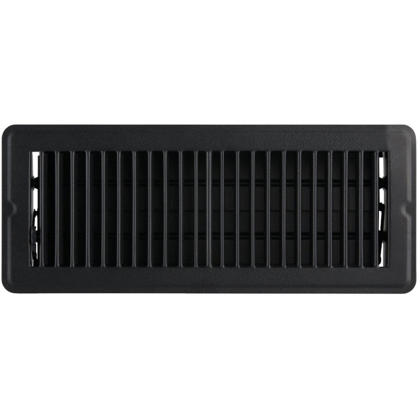Home Impressions 4 In. x 12 In. Matte Black Steel Floor Register 1FL0412MB-NH 491638