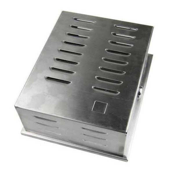 Universal Thermostat Guard, Stainless Steel, Inside Depth: 3 in