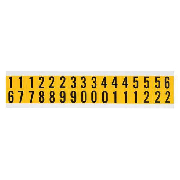 Brady NumberLabelSet,Vinyl,3/4inH,5/8inW,PK25 1520-# KIT