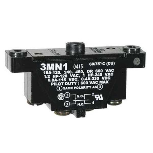 Snap Action Switch, Pin, Plunger Actuator, DPDT, 15 A at 600 V AC Contact Rating