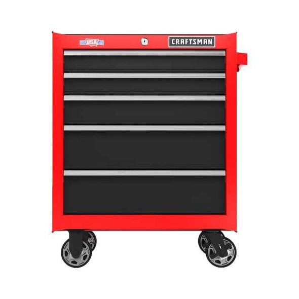 Craftsman Cabinets,5 Drawers,18" D,34" H,26" W,Red CMST98264RB