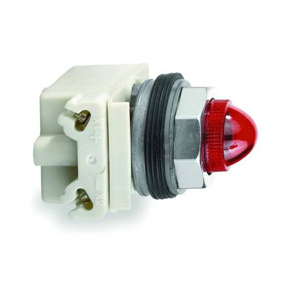 Schneider Electric Pilot Light Complete, Red, Incandescent 9001KP1R9