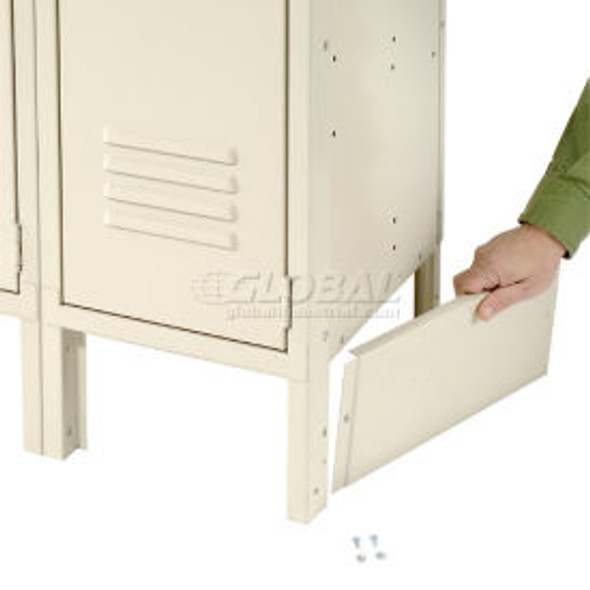 Global Industrial End Base For 15""D X 6""H Tan Locker Pair (Left And Right)