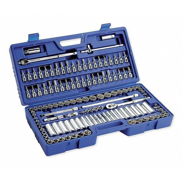 Westward Socket Wrench Set,3/8 in. Dr,125 pc 6XZ82 Westward Socket Wrench Set,3/8 in. Dr,125 pc 6XZ82