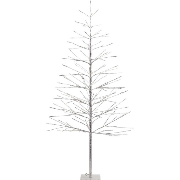 Alpine 60 In. Silver Christmas Tree with Multi-Colored LED Lights BYS144MC