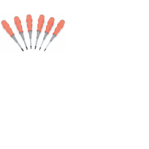 T10 Torx Screwdriver, 4" Blade, Orange Ergo Handle TDI100