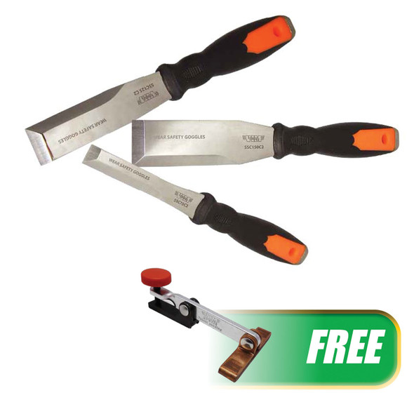 HD Dual Bevel Striking Scrapers W/ FREE Magnetic Plug Weld Tool SSC100-P