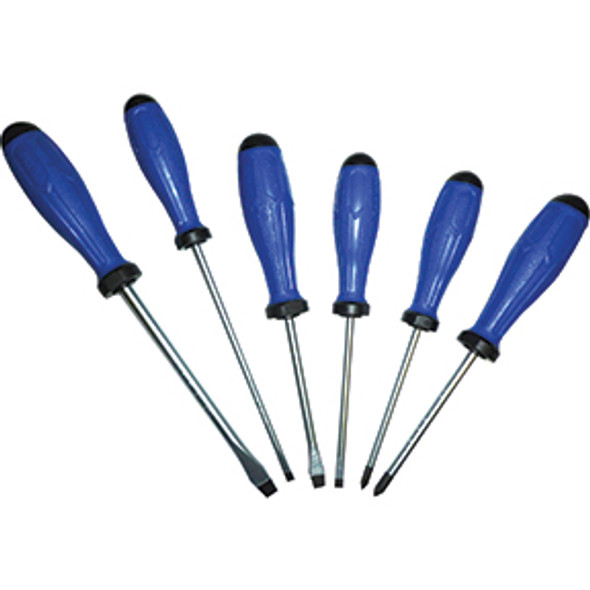 Screwdriver Flat/Phillips 6 pc set,4 flat tips SDI100