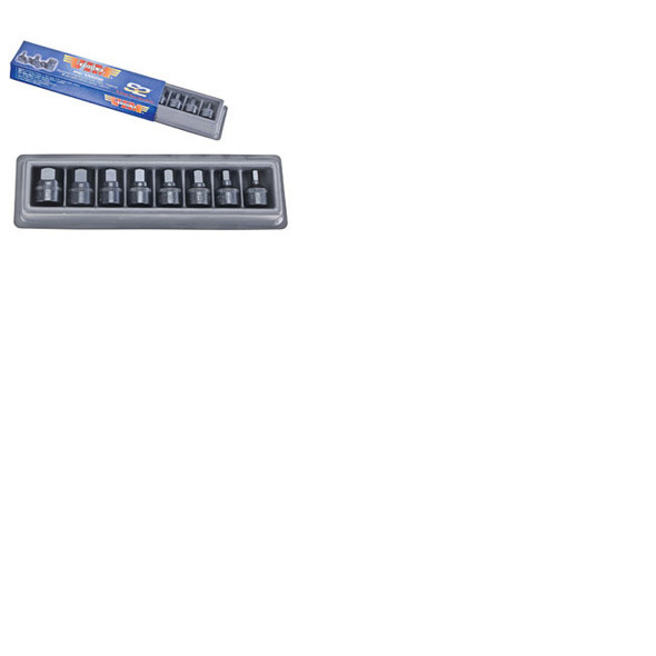 8 Pc. Met Stubby Impact Driver Set, 6mm-19mm VM600