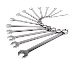 Fully Polished SAE V-Groove Combination Wrench Set, 14 Pc. 9915