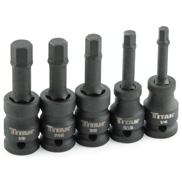 5Pc 1/2"Dr Sae Hex Imp Bit St 42925