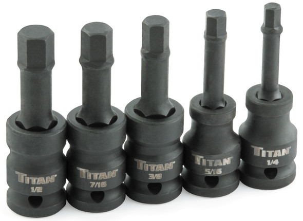 5Pc 1/2"Dr Sae Hex Imp Bit St 42925