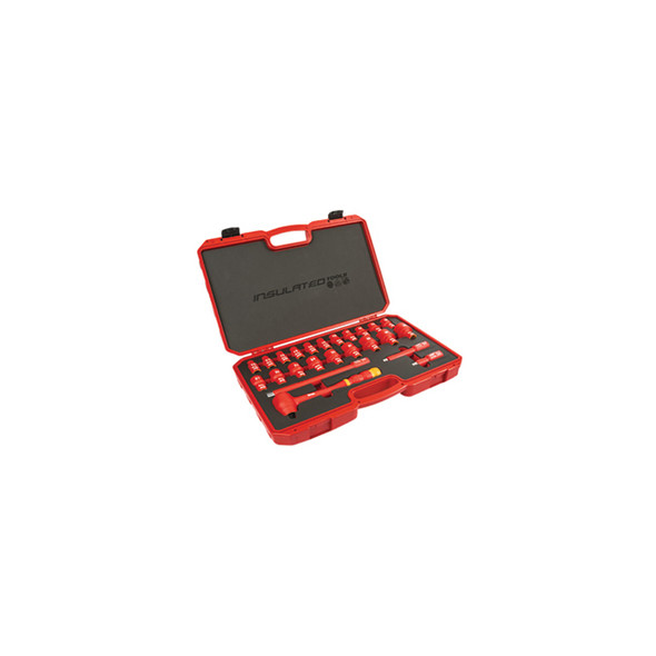 24 pc. 1/2 in. Drive Metric VDE Insulated Socket Set 62100