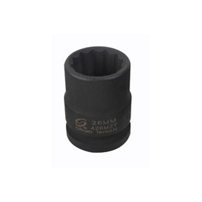 3/4" Dr 12 Pt Thin Wall Impact Socket, 16mm 416MZT