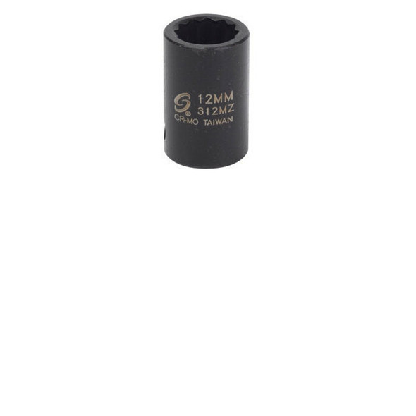 3/8" Dr 12 Pt Impact Socket, 12mm 312MZ