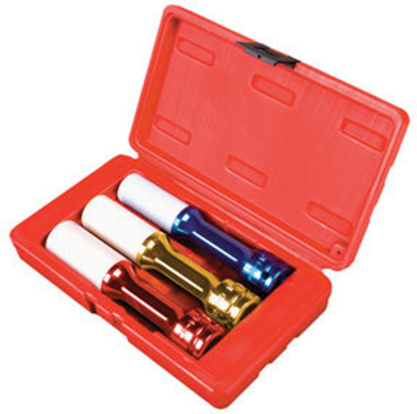 1/2" Drive, Metric Extra Long Thin Wall Deep Wheel Protector Impact Socket Set, 3 Pc. 2843 1/2" Drive, Metric Extra Long Thin Wall Deep Wheel Protector Impact Socket Set, 3 Pc. 2843