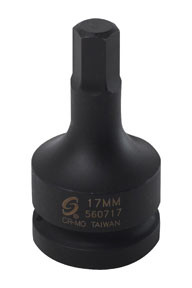 1" Dr Hex Dr Impact Socket, 17mm 560717