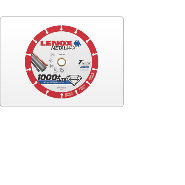 METALMAX Diamond Edge Cutoff Wheel, AG/CS 7" x 7/8" 1972924