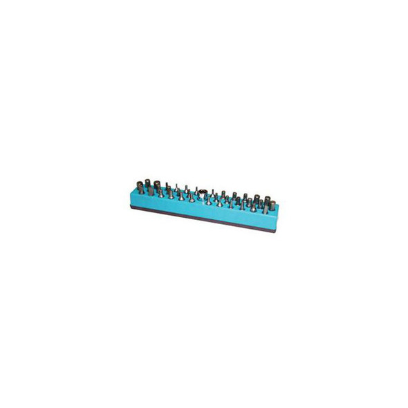 1/4" 37-Hole Magnetic Hex Bit Organizer, Neon Blue 580