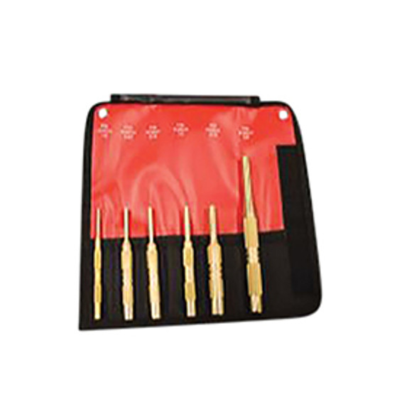 6 Pc Brass Pin Punch Set SAE 67007