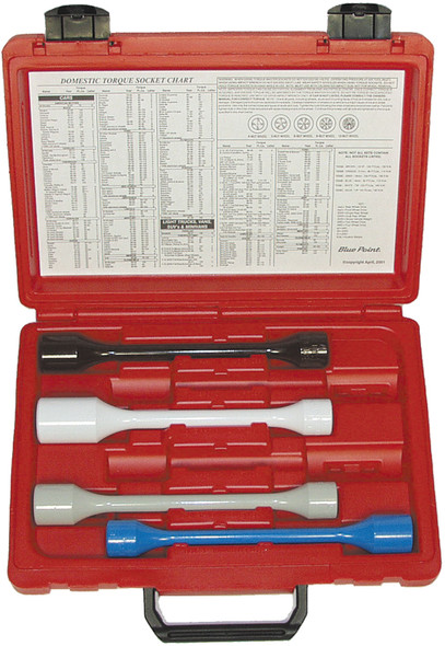 4 Pc. 1/2" Drive Torque Limiting Socket Set  for Domestic Vehicles 1550