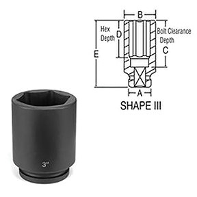 1" Drive x 4-1/8" Deep Impact Socket 4132D