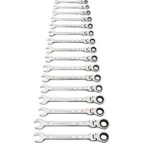 16 Piece  90-Tooth 12 Pt Flex Head Ratcheting Comb WR 86728